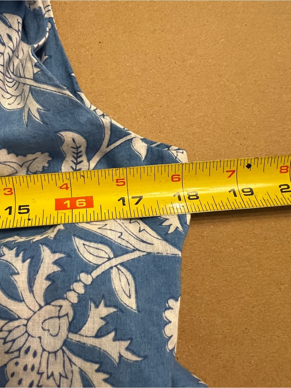 NWOT- Pomegranate Tiered Cotton Tie-Shoulder Dress in Blue and Green. Size M - Picture 7 of 8